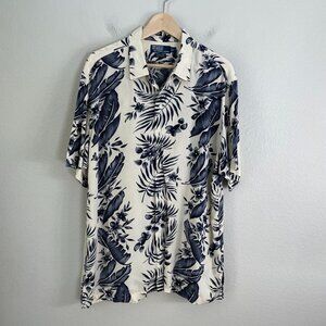 Polo By Ralph Lauren Mens Large Clayton Hawaiian Shirt Tropical Floral Button Up